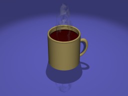 eine heiße Tasse Kaffe